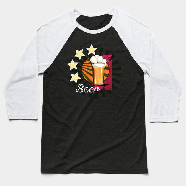 Beer Baseball T-Shirt by Dojaja